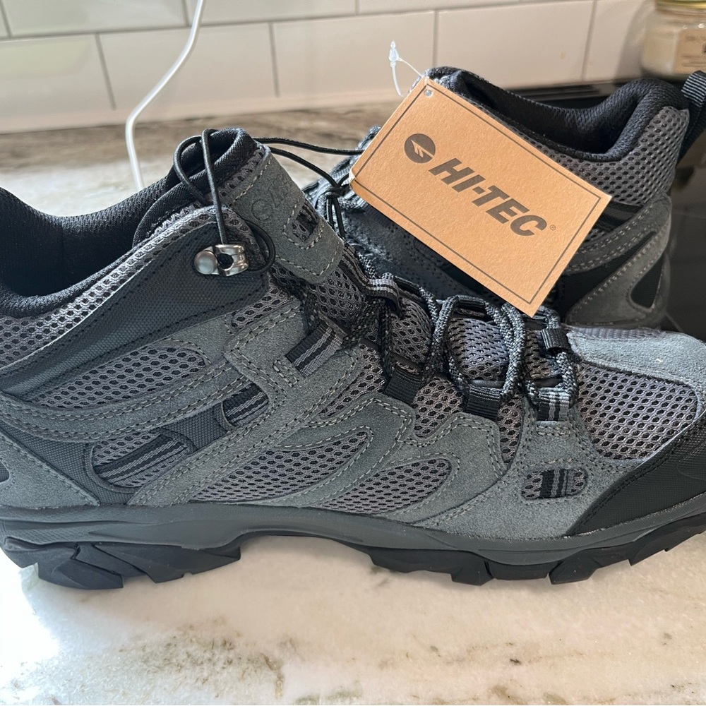 Hi-Tec Men's Charcoal and Black Trail Hiking Shoes